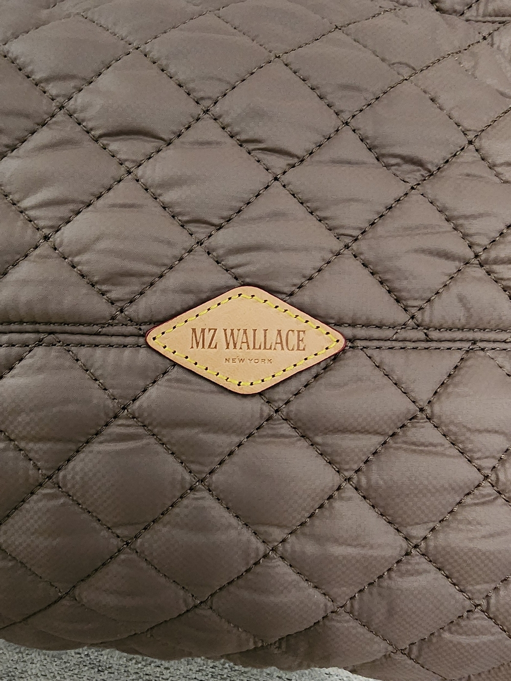 MZ Wallace Quilted Large Tote in Taupe Brown - Picture 6 of 14